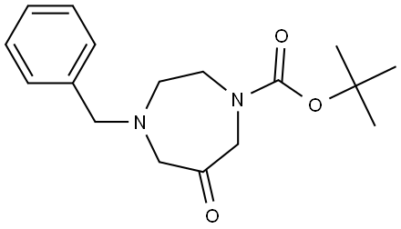 1-苄基-4-BOC-1,4-二氮杂环庚烷-6-酮 结构式