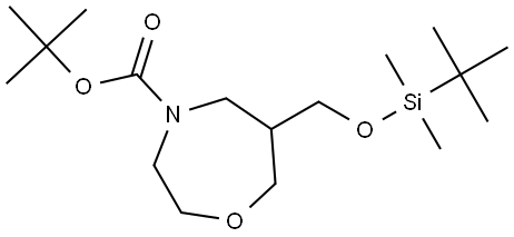 tert-butyl 6-[[tert-butyl(dimethyl)silyl]oxymethyl]-1,4-oxazepane-4-carboxylate 结构式