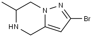 2-溴-6-甲基-4,5,6,7-四氢吡唑并[1,5-A]吡嗪 结构式