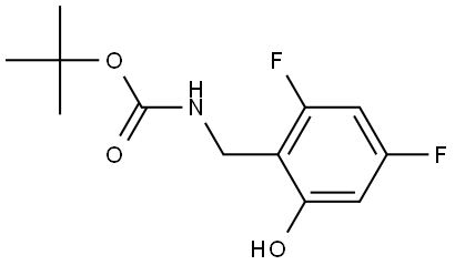 tert-butyl N-[(2,4-difluoro-6-hydroxy-phenyl)methyl]carbamate 结构式
