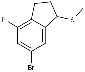 (6-bromo-4-fluoro-2,3-dihydro-1H-inden-1-yl)(methyl)sulfane 结构式