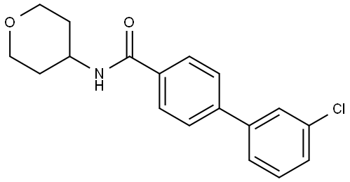 1,1'-Biphenyl]-4-carboxamide, 3'-chloro-N-(tetrahydro-2H-pyran-4-yl)- 结构式