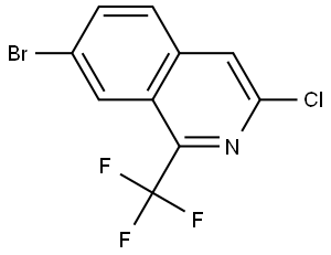 7-溴-3-氯-1-(三氟甲基)异喹啉 结构式