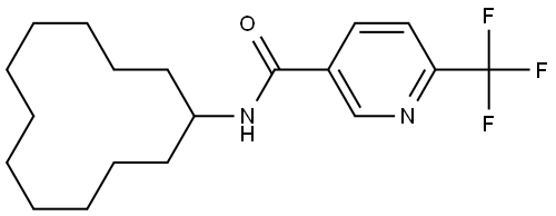 3-Pyridinecarboxamide, N-cyclododecyl-6-(trifluoromethyl)- 结构式