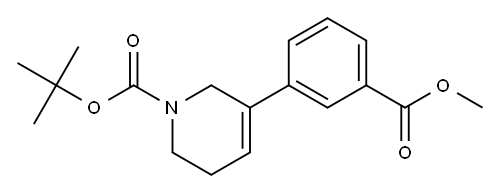 tert-butyl 5-(3-methoxycarbonylphenyl)-3,6-dihydro-2H-pyridine-1-carboxylate 结构式