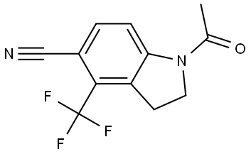 1-acetyl-4-(trifluoromethyl)indoline-5-carbonitrile 结构式