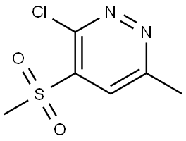 3-氯-6-甲基-4-(甲磺酰基)哒嗪 结构式
