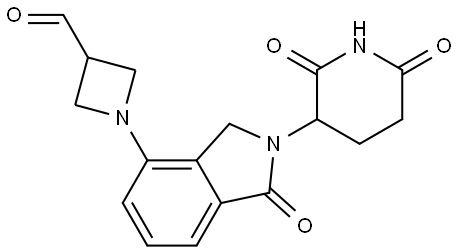 1-(2-(2,6-dioxopiperidin-3-yl)-1-oxoisoindolin-4-yl)azetidine-3-carbaldehyde 结构式