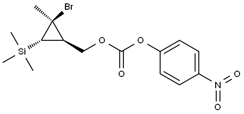 Carbonic acid,[(1R,2R,3R)-2-bromo-2-methyl-3-(trimethylsilyl)cyclopropyl]methyl 4-nitrophenyl ester,rel-(ACI) 结构式