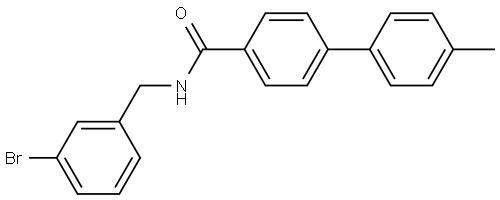 1,1'-Biphenyl]-4-carboxamide, N-[(3-bromophenyl)methyl]-4'-methyl- 结构式