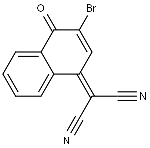 2-(3-溴-4-氧代萘-1(4H)-亚基)丙二腈 结构式