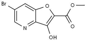 methyl 6-bromo-3-hydroxyfuro[3,2-b]pyridine-2-carboxylate 结构式