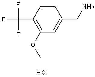 (3-甲氧基-4-(三氟甲基)苯基)甲胺盐酸盐 结构式