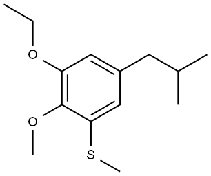 (3-ethoxy-5-isobutyl-2-methoxyphenyl)(methyl)sulfane 结构式