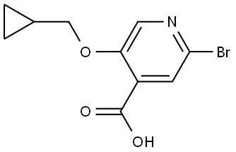 2-溴-5-(环丙基甲氧基)异烟酸 结构式