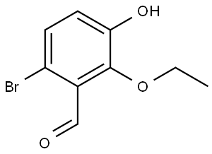 6-bromo-2-ethoxy-3-hydroxybenzaldehyde 结构式