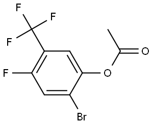 2-bromo-4-fluoro-5-(trifluoromethyl)phenyl acetate 结构式