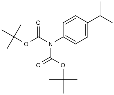 4-异丙基-(N,N-二叔丁氧羰基胺基)苯 结构式