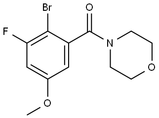 (2-bromo-3-fluoro-5-methoxyphenyl)(morpholino)methanone 结构式