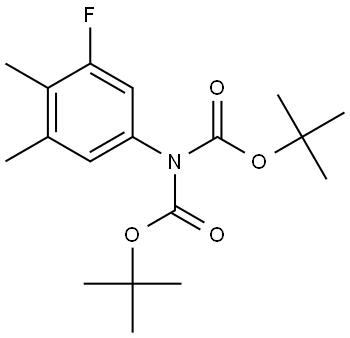 2-氟-3,4-二甲基-(N,N-二叔丁氧羰基胺基)苯 结构式