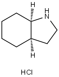 1H-Indole, octahydro-, hydrochloride (1:1), (3aR,7aR)-rel- 结构式