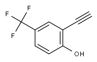 2-乙炔基-4-(三氟甲基)苯酚 结构式