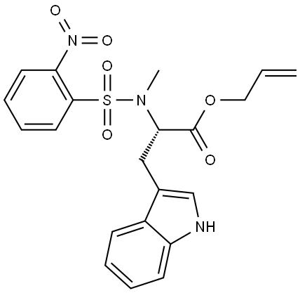 allyl N<font face="Symbol">a</font>-methyl-N<font face="Symbol">a</font>-((2-nitrophenyl)sulfonyl)-L-tryptophanate 结构式