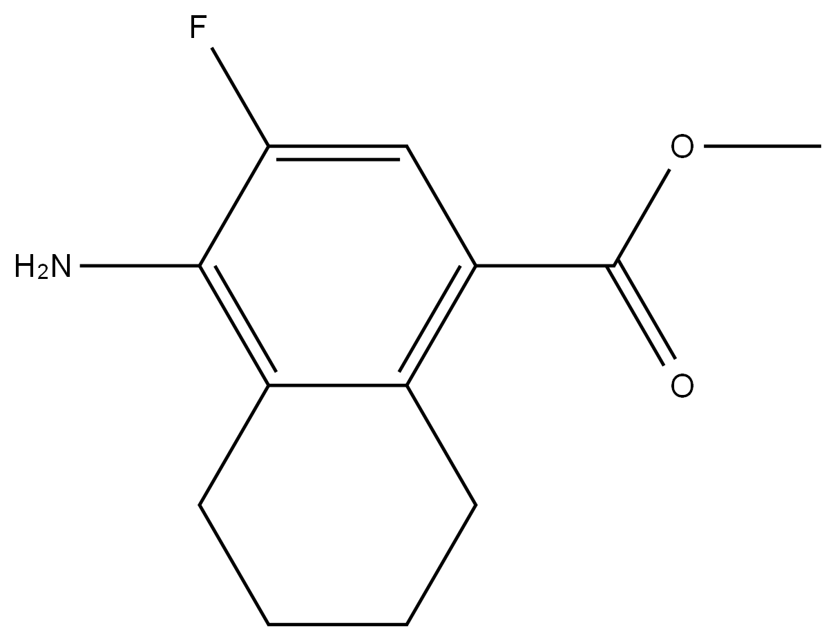 4-氨基-3-氟-5,6,7,8-四氢萘-1-甲酸甲酯 结构式