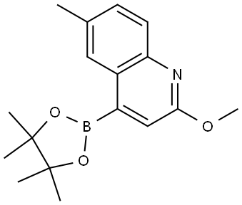 2-甲氧基-6-甲基-4-(4,4,5,5-四甲基-1,3,2-二氧杂硼烷-2-基)喹啉 结构式