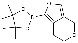 2-(6,7-二氢-4H-呋喃[3,4-C]吡喃-1-基)-4,4,5-5-四甲基-1,3,2-二噁硼烷 结构式