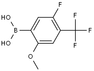 (5-氟-2-甲氧基-4-(三氟甲基)苯基)硼酸 结构式