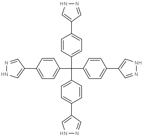 TETRAKIS(4-(1H-PYRAZOL-4-YL)PHENYL)METHANE 结构式