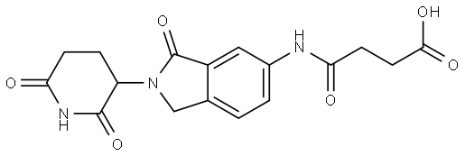 4-[[2-(2,6-二氧-3-哌啶基)-2,3-二氢-3-氧代-1H-异吲哚-5-基]氨基]-4-氧代丁酸 结构式
