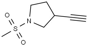 3-乙炔基-1-(甲磺酰基)吡咯烷 结构式