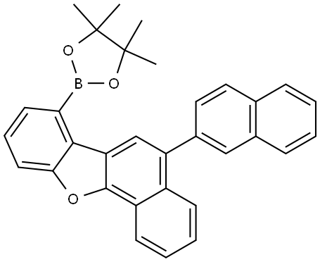 (5-(萘-2-基)萘并[1,2-B]苯并呋喃-7-基)-硼酸频哪醇酯 结构式