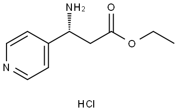 ethyl (R)-3-amino-3-(pyridin-4-yl)propanoate hydrochloride 结构式