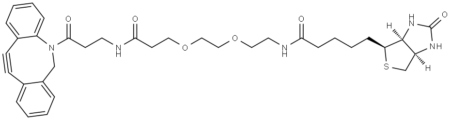 二苯并环辛炔-酰胺-二聚乙二醇-生物素 结构式