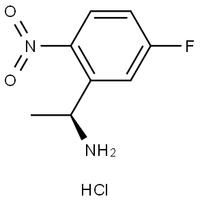 (S)-1-(5-fluoro-2-nitrophenyl)ethan-1-amine hydrochloride 结构式