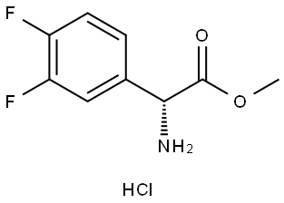 methyl (R)-2-amino-2-(3,4-difluorophenyl)acetate hydrochloride 结构式