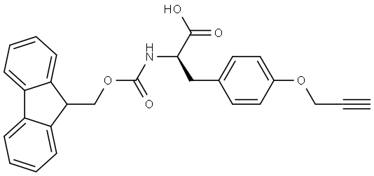 N-Fmoc-O-(2-propyn-1-yl)-D-tyrosine 结构式