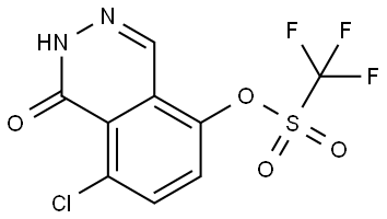 8-氯-1-氧代-1,2-二氢二氮杂萘-5-基三氟甲磺酸酯 结构式