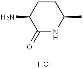 (3S,6R)-3-amino-6-methyl-piperidin-2-one hydrochloride 结构式