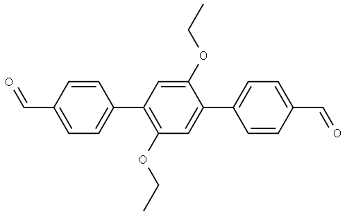 2',5'-二乙氧基-[1,1':4',1''-三联苯]-4,4'-二甲醛 结构式