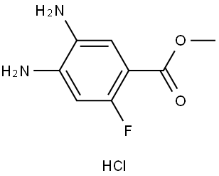 4,5-二氨基-2-氟苯甲酸甲酯盐酸盐 结构式