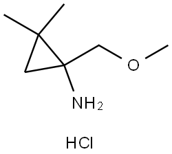 1-(甲氧基甲基)-2,2-二甲基环丙烷-1-胺盐酸盐 结构式