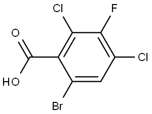 6-bromo-2,4-dichloro-3-fluorobenzoic acid 结构式