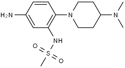 N-(5-氨基-2-(4-(二甲氨基)哌啶-1-基)苯基)甲磺酰胺 结构式