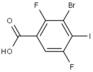 3-bromo-2,5-difluoro-4-iodobenzoic acid 结构式