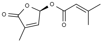 2-Butenoic acid, 3-methyl-, (2R)-2,5-dihydro-4-methyl-5-oxo-2-furanyl ester 结构式