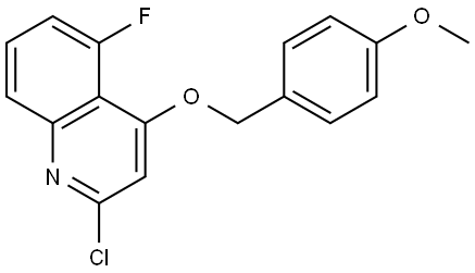 2-氯-5-氟-4-((4-甲氧基苄基)氧基)喹啉 结构式